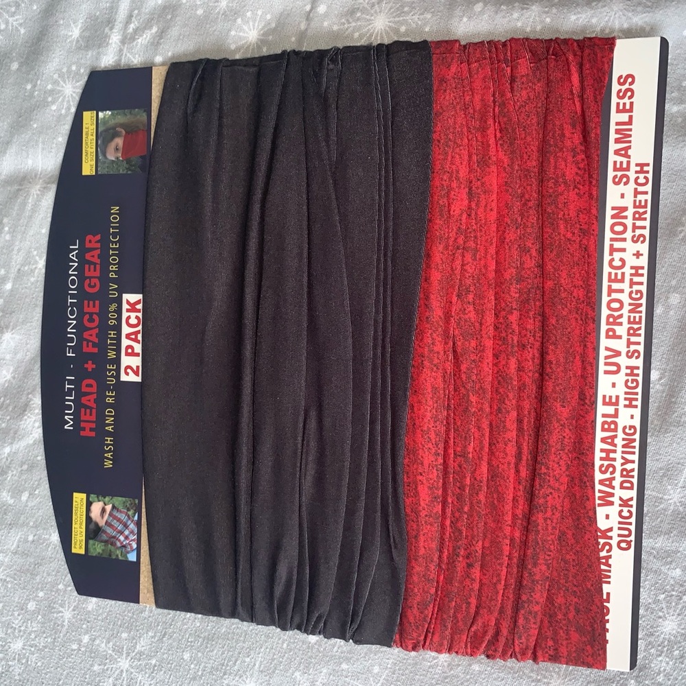 Multifunctional head and face cover 2 pack